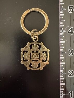 Vintage Kate Lindsay Gold Art Key Chain Rare Excellent Condition